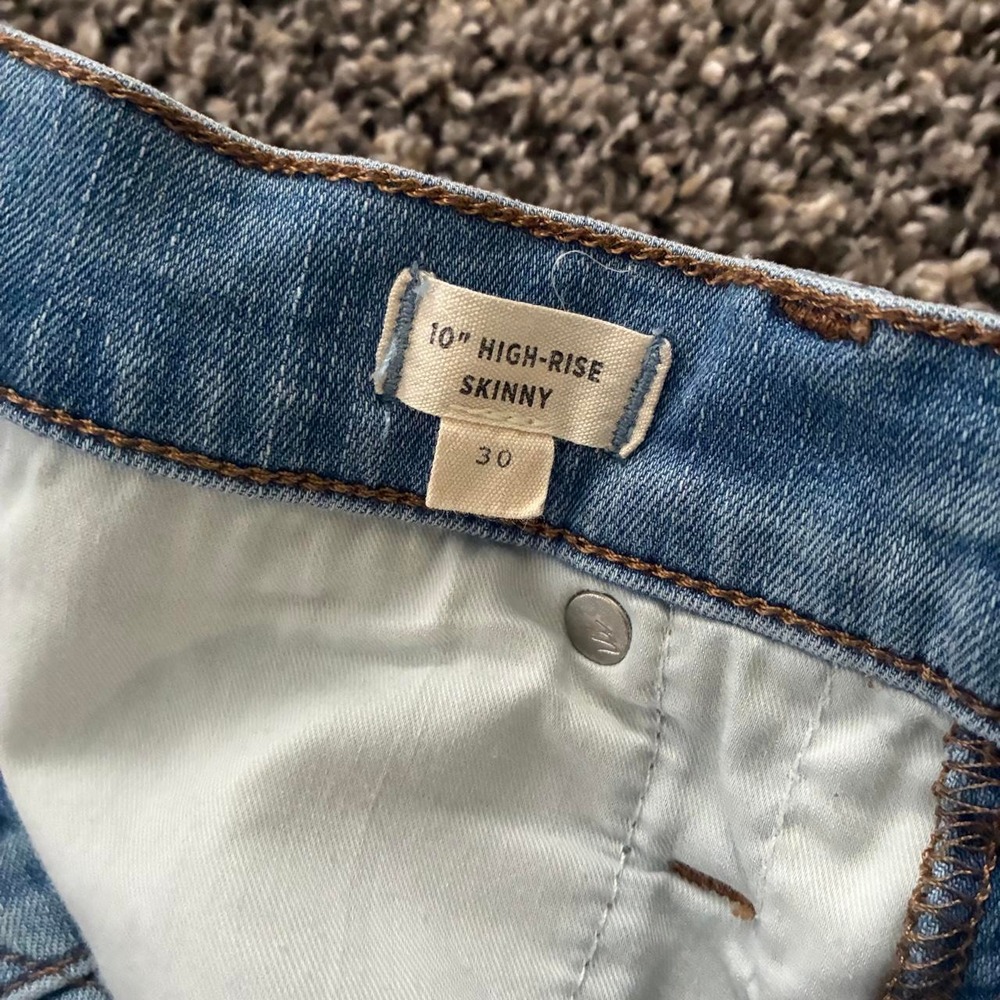 Madewell Women's 30 10" High Rise Skinny Light Blue Denim Jeans - Picture 3 of 6